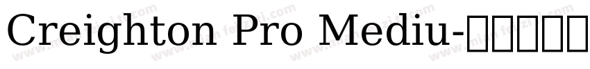 Creighton Pro Mediu字体转换